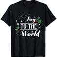 thumbnail image 1 of Exquisite and comfortable-Joy to the World Snowflake Christmas Apparel T-Shirt, 1 of 4