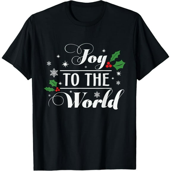 Exquisite and comfortable-Joy to the World Snowflake Christmas Apparel T-Shirt
