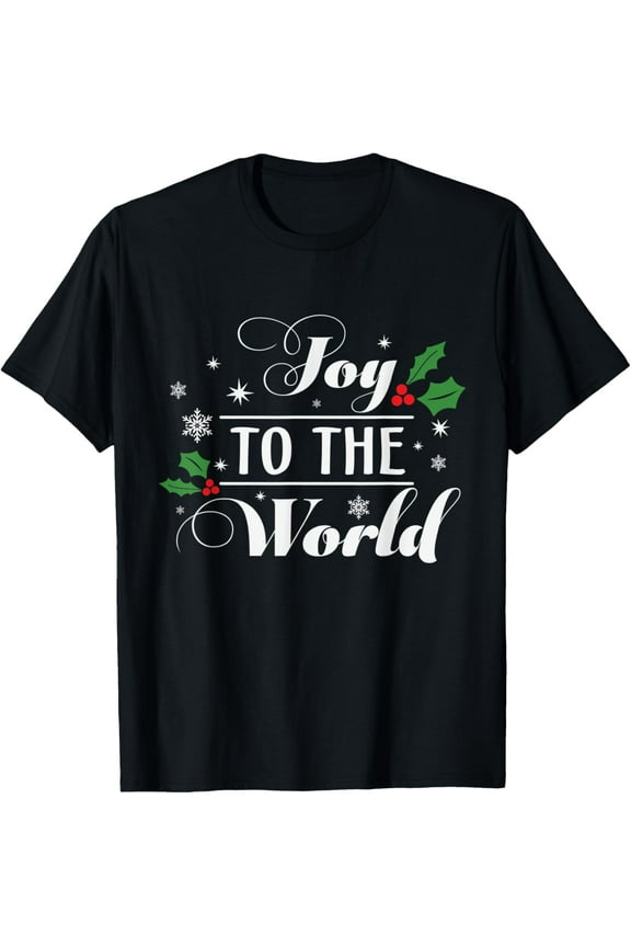 Exquisite and comfortable-Joy to the World Snowflake Christmas Apparel T-Shirt