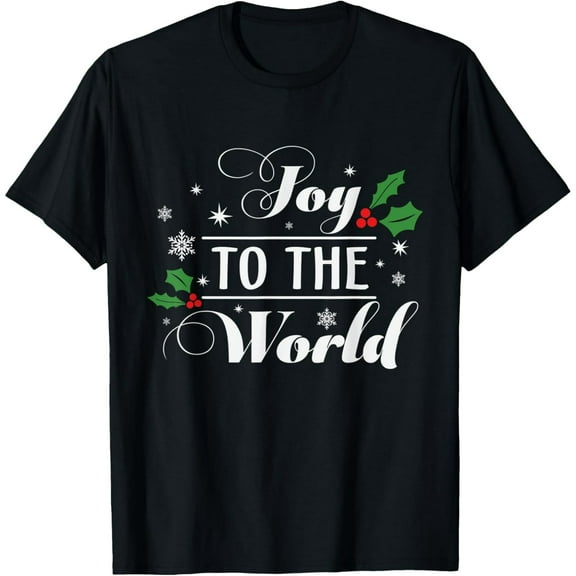 Exquisite and comfortable-Joy to the World Snowflake Christmas Apparel T-Shirt