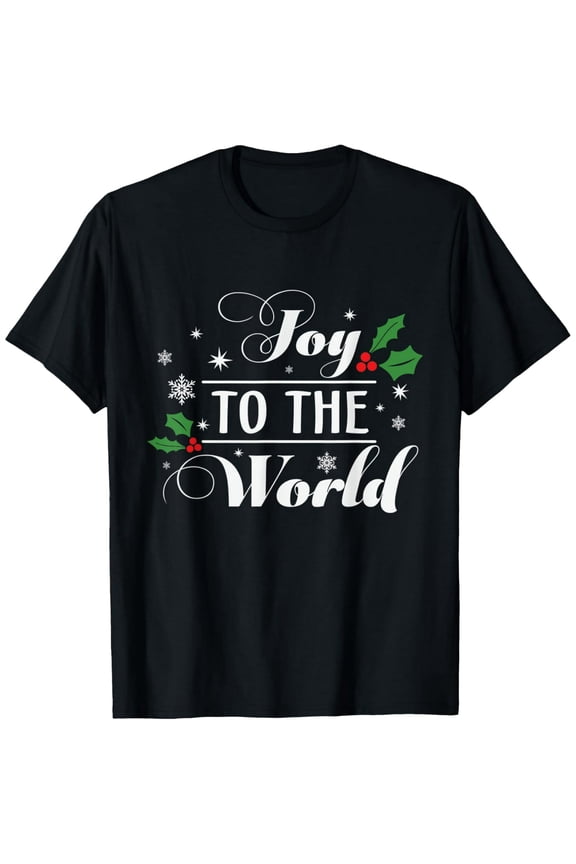 Exquisite and comfortable-Joy to the World Snowflake Christmas Apparel T-Shirt