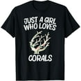 thumbnail image 1 of Exquisite and comfortable-Just A Girl Who Loves Corals Gift For Women Polyp Reef T-Shirt, 1 of 4