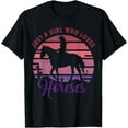 thumbnail image 1 of Exquisite and comfortable-Just A Girl Who Loves Horses, Girls Horse Horseback Riding T-Shirt, 1 of 4