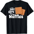 thumbnail image 1 of Exquisite and comfortable-Just Here For The Waffles Funny Square Belgian Waffle T-Shirt, 1 of 4