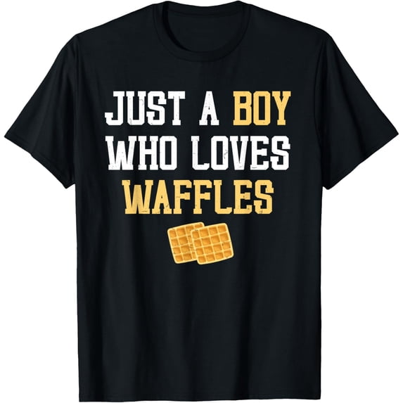 Exquisite and comfortable-Just a Boy Who Loves Waffles Funny Waffle Lovers T-Shirt