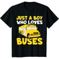thumbnail image 1 of Exquisite and comfortable-Kids School Bus Costume Just a Boy who loves Buses T-Shirt, 1 of 4