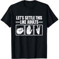 thumbnail image 1 of Exquisite and comfortable-Let's Settle This Like Adults Rock Paper Scissors Hand Game T-Shirt, 1 of 1