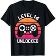 thumbnail image 1 of Exquisite and comfortable-Level 14 Unlocked 14 Year Old Video Gamer 14th Birthday Boys T-Shirt, 1 of 4