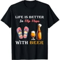 thumbnail image 1 of Exquisite and comfortable- Life Is Better In Flip Flops With Beer T-Shirt, 1 of 4