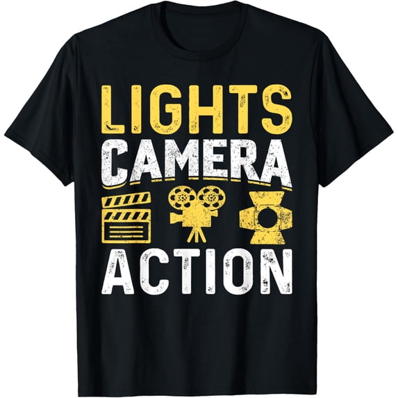 Exquisite and comfortable-Lights Camera Action Movie Filmmaking Cinema Director T-Shirt
