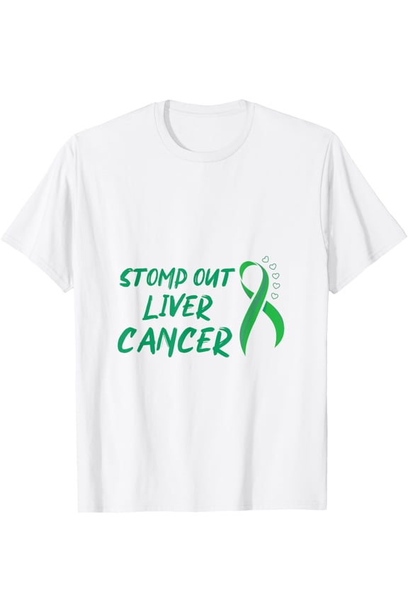 Exquisite and comfortable-Liver Cancer Awareness Green Family Stomp Out Liver Cancer T-Shirt