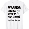thumbnail image 1 of Exquisite and comfortable-Lung Cancer Warrior White Ribbon Lung Cancer Fighter T-Shirt, 1 of 4