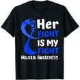 thumbnail image 1 of Exquisite and comfortable-Malaria Awareness Blue Ribbon Family Fighter Hope T-Shirt, 1 of 4