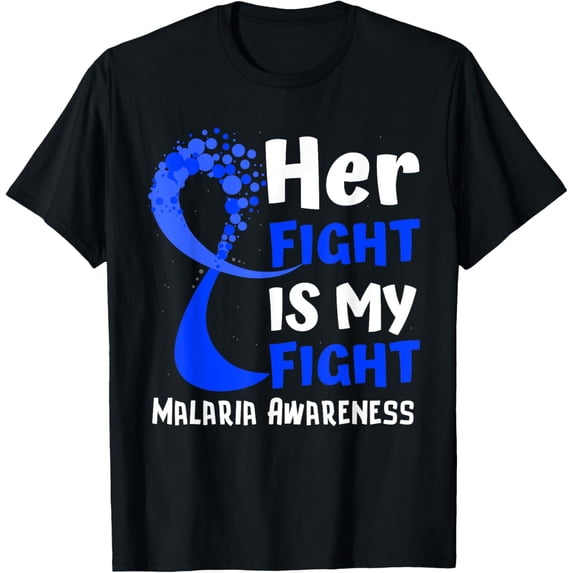 Exquisite and comfortable-Malaria Awareness Blue Ribbon Family Fighter Hope T-Shirt