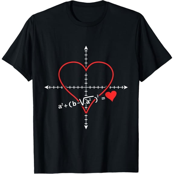 Exquisite and comfortable-Math Heart Graph Equation Love Science Nerd Math Valentines T-Shirt