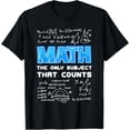 thumbnail image 1 of Exquisite and comfortable-Math The Only Subject That Counts Shirt Funny Math Teacher T-Shirt, 1 of 4