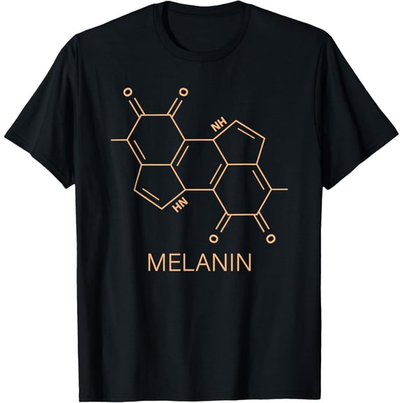 Exquisite and comfortable-Melanin Chemical Structure Molecule Formula African American T-Shirt