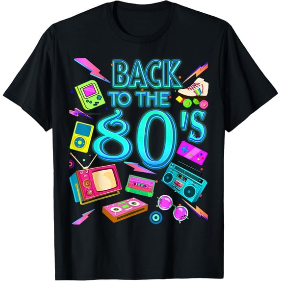 Exquisite and comfortable-Men's Women's Kids Vintage Retro Back To 80's Graphic Design T-Shirt