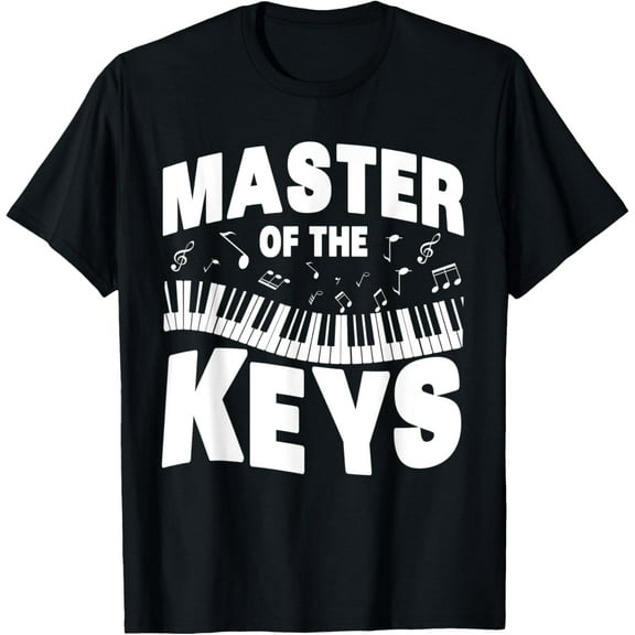 Exquisite and comfortable-Mens Funny Music Lover Piano Master Of The Keys T-Shirt