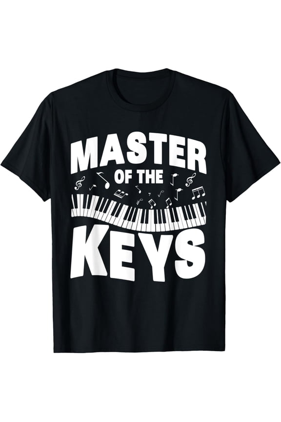 Exquisite and comfortable-Mens Funny Music Lover Piano Master Of The Keys T-Shirt