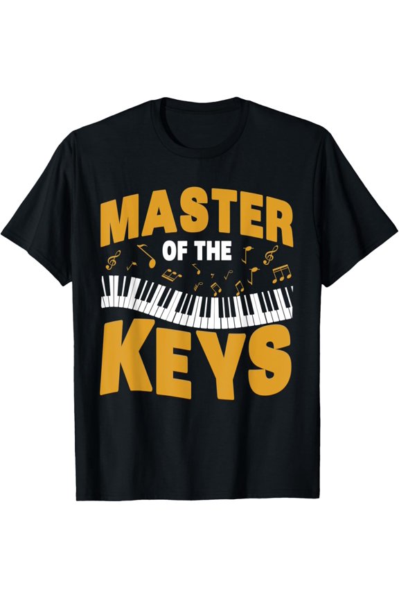Exquisite and comfortable-Mens Keyboard And Piano Musician Master Of The Keys T-Shirt