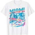 thumbnail image 1 of Exquisite and comfortable-Miami Racing Gifts Men Women Race Car Racer Driver T-Shirt, 1 of 4