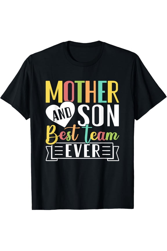 Exquisite and comfortable-Mothers Day Mama Mom Son Love Mommy Mama Mother's Black Unisex Classic Fit Crew Neck Short Sleeve T-Shirt