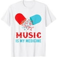 thumbnail image 1 of Exquisite and comfortable-Music Is My Medicine Musical Addicted Notes Pill Voice T-Shirt, 1 of 4