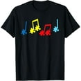 thumbnail image 1 of Exquisite and comfortable-Music Therapist Autism Awareness RBT SPED Music Teacher T-Shirt, 1 of 4