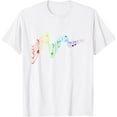 thumbnail image 1 of Exquisite and comfortable-Musical Notes Shirt Women, Colorful Music Sheet Tshirt, 1 of 4