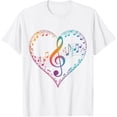 thumbnail image 1 of Exquisite and comfortable- Musical Notes Treble Clef Music T-Shirt, 1 of 4