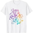 thumbnail image 1 of Exquisite and comfortable-Musical Notes Treble Clef T-Shirt, 1 of 4