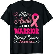 HESHIJIAZHU Exquisite and comfortable-My Auntie Is A Warrior Breast Cancer Awareness Survivor Help T-Shirt