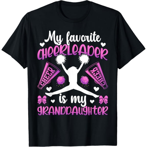 Exquisite and comfortable-My Granddaughter Cheer Grandma Cheerleading Grandmother T-Shirt