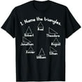 thumbnail image 1 of Exquisite and comfortable-Name The Triangles! Geometry Shapes Math Teacher Pun T-Shirt, 1 of 4