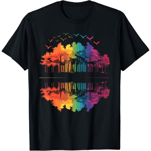 Exquisite and comfortable-Nature Reflection Forest Trees Outdoor Wildlife T-Shirt