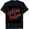 thumbnail image 1 of Exquisite and comfortable-Neon Sign Cocktails Bar T Shirt, 1 of 4