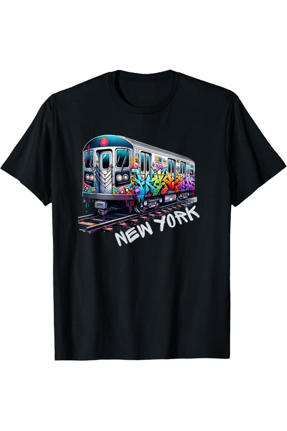 Exquisite and comfortable-New York train graffiti style, NYC subway car retro vintage T-Shirt