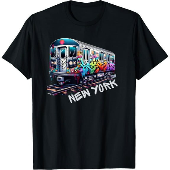 Exquisite and comfortable-New York train graffiti style, NYC subway car retro vintage T-Shirt