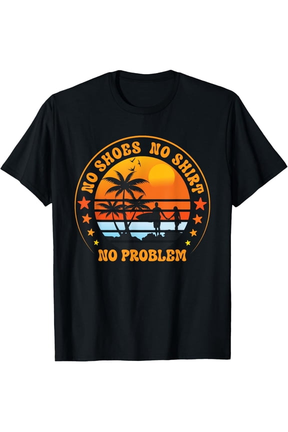 Exquisite and comfortable-No Shoes No Tee No Problem Tropical T-Shirt