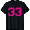 thumbnail image 1 of Exquisite and comfortable-Number 33 Varsity Distressed Vintage Sport Team Player's T-Shirt, 1 of 4
