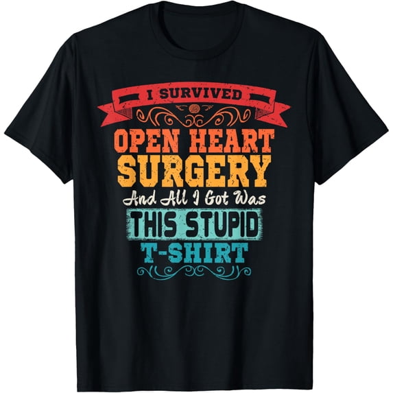 Exquisite and comfortable-Open Heart Surgery Shirt Survivor Post Attack Recovery Gift T-Shirt