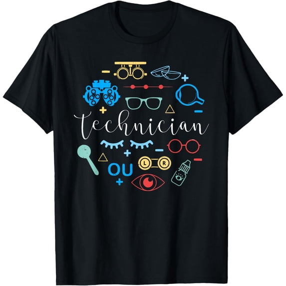 Exquisite and comfortable-Opto Symbols Technician Optometry Ophthalmic Technician Phor T-Shirt
