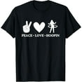 thumbnail image 1 of Exquisite and comfortable-Peace Love Hoopin, Fun Cute Hula Hoop T-Shirt, 1 of 4