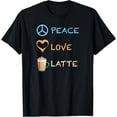 thumbnail image 1 of Exquisite and comfortable-Peace Love Latte - Barista Espresso Latte Cappuccino Coffee T-Shirt, 1 of 4