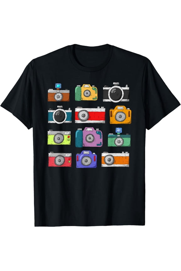 Exquisite and comfortable-Photographer T-Shirt Camera Photography Retro Journalist T-Shirt
