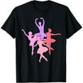 thumbnail image 1 of Exquisite and comfortable-Pink Silhouette Vintage Ballerina Shirts For Women Ballet T-Shirt, 1 of 7