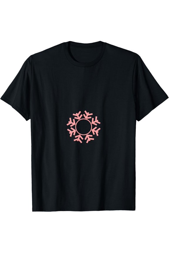 Exquisite and comfortable-Pink Snowflake T-Shirt