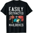 thumbnail image 1 of Exquisite and comfortable-Postman Mailman Easily Distracted By Mailboxes T-Shirt, 1 of 4