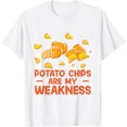 thumbnail image 1 of Exquisite and comfortable-Potato Chips Are My Weakness Snacks Addict Potato Chips T-Shirt, 1 of 4
